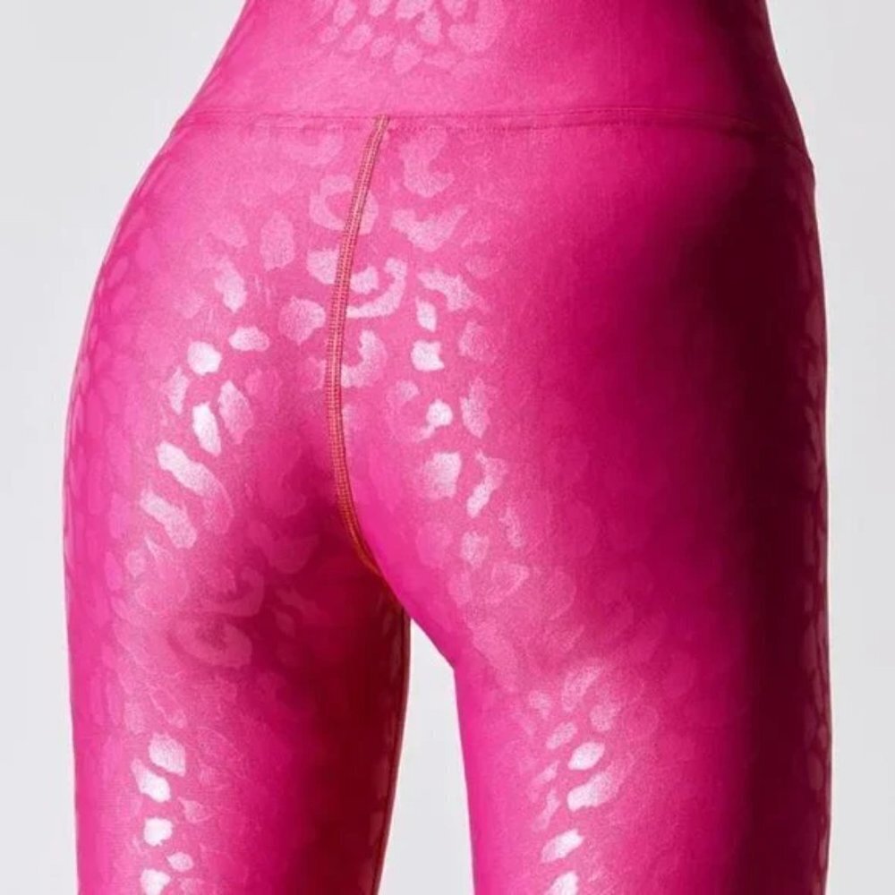 Carbon38 Leopard Takara Shine Leggings Magenta Size M